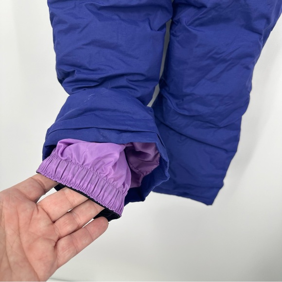 Lands End Winter Snow Ski Overalls Pants Grow a Longs Blue Purple Girls Small - Picture 7 of 9